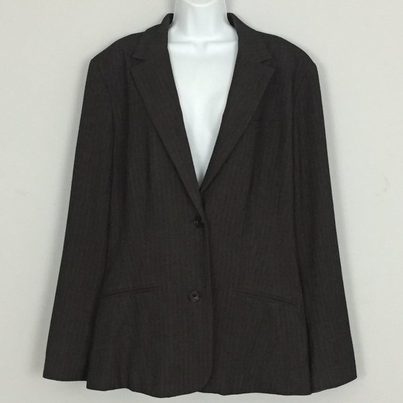 Eddie Bauer Jackets & Blazers - Eddie Bauer Womens 18 Tall Pinstripe Suit Blazer